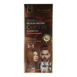 Kiss Beauty Champú Colorante 3en1 Castaño Medio 420ml con Aceite de Argán Jengibre y Aloe Vera Precio: 13.50000025. SKU: B15CH73G5H