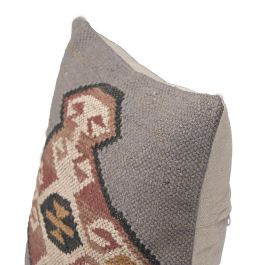 DKD Home Decor Cojin Boho Kilim 45 x 45 cm (2 Unidades) Lana, Yute, Poliester