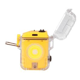 Edm Linterna Firestrike LED 500 lm 5W Recargable con Mechero de Plasma, Gancho e Imán, USB-C, IP44, 59x30x73mm