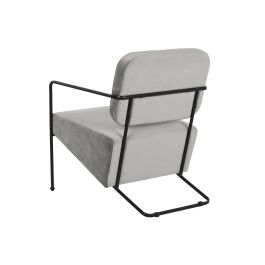 DKD Home Decor Butaca Gris Poliester y Metal 71 x 72 x 55 cm