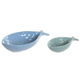 DKD Home Decor Hangzhou design 26a Centro Mesa Mediterráneo Azul Turquesa Gres Set de 2 Piezas 13 x 5.5 x 24 cm Precio: 12.59000039. SKU: B14B6NWSGY