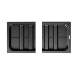 Stefanplast Caja de flores rectangular Natural Delux, ratán, con auto-riego, 100x43x33cm, 90L + 6.5L, Antracita