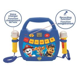 Lexibook Mp320Paz Karaoke Digital Portátil Inalámbrico Bluetooth Patrulla Canina con 2 Micrófonos para Niños +3 Años