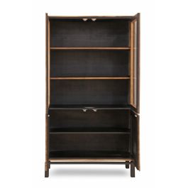 Vitrina Alpino DKD Home Decor Marron Negro 40 x 185 x 100 cm Vitrina Alpino DKD Home Decor Marron Negro 40 x 185 x 100 cm