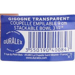 Duralex Bol 125cc Apilable Transparente Ø9 x 3.65 cm (72 Unidades)