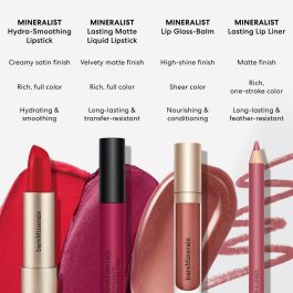 bareMinerals MINERALIST Brillo de Labios-Bálsamo Labial Hidratante Profundo, Vegano, No Pegajoso, Tono #Heart, 4 ml