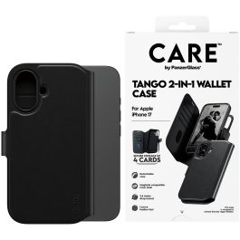 PanzerGlass Tango 2in1 Wallet MagSafe Funda para iPhone 17, Negro