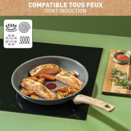 Tefal Poele 24 cm, inducción, reverso de cerámica no de estilo, reciclado, cocción saludable, realizada en Francia, renovar C4250413