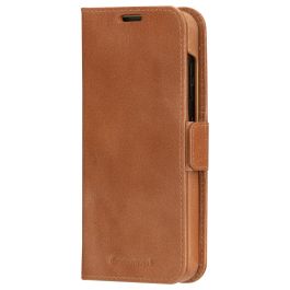 dbramante1928 Lynge - Flip-Hülle für Mobiltelefon für Samsung Galaxy S23 - Funda tipo Folio de Cuero Ecológico Vollnarbenleder Marrón Claro con Cierre Magnético y Carga Inalámbrica