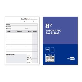 Talonario Liderpapel Facturas 8º Original 100 Con I.V.A. Precio: 1.8149993829. SKU: B18T5ALX5B