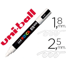 Posca PC5M Rotulador Marcador de Pintura Blanco Punta Redonda 1,8-2,5 mm Precio: 18.79000046. SKU: S8422607
