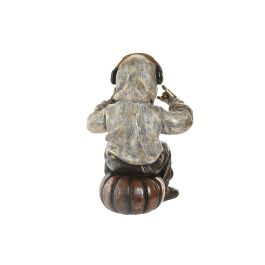 DKD Home Decor Figura Moderna Resina Dorada y Marrón 16.5 x 26.5 x 18.5 cm (2 Unidades)