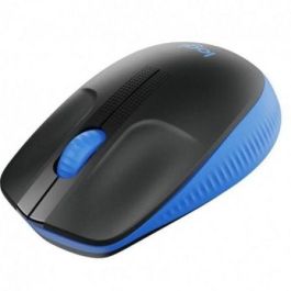 Logitech M190 Ratón Inalámbrico de Tamaño Completo Ergonómico para Manos Grandes, RF, 18 Meses de Batería, Azul