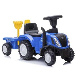 New Holland Tractor Correpasillos Infantil Azul con Luces y Sonidos para Niños de 1 a 3 Años, Medidas 91x44x29 cm
