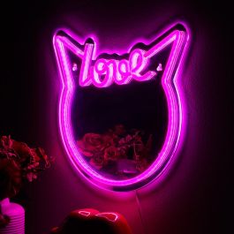 Home Deco Factory Espejo Neón Led Usb Kawai Home Deco Factory Plástico