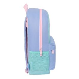 Mochila Escolar Munich Mellow Azul Rosa Celeste 30 x 46 x 14 cm