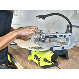 Ryobi Sierra de Calar de Sobremesa 125W, Hoja 127mm, Cuello de Cisne 405mm, Cambio Hoja Rápido, Marco Hierro Fundido