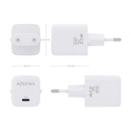 AISENS - CARGADOR GaN 35W, 1xUSB-C PD3.0 QC4.0, BLANCO