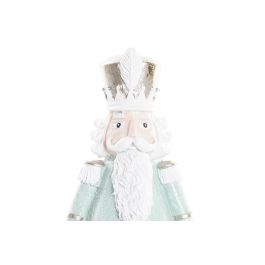 DKD Home Decor Figura Cascanueces de Navidad de Resina Verde Menta y Blanco 8 x 16 x 8 cm