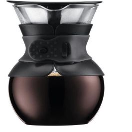 A Over - Bodum Cafeter, filtro de malla de acero inoxidable permanente, 0.5 L, 4 tazas