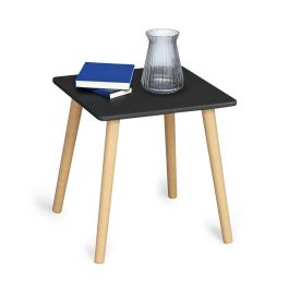 Moblekit Mesita Auxiliar de Madera Black - Ideal para Salón o Dormitorio, Diseño Moderno y Funcional (2 Unidades)