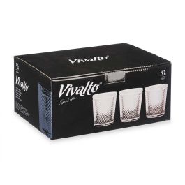 Vaso Diamante Agua Transparente Pie Antracita 300 ml Vivalto - Vidrio 8.2x10x8.2 cm (48 Unidades) Vaso Diamante Agua Transparente Pie Antracita 300 ml Vivalto - Vidrio 8.2x10x8.2 cm (48 Unidades)