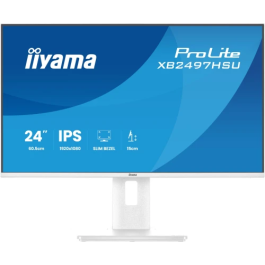 Iiyama XB2497HSU-W1 Monitor PC 23,8" 1920x1080 FHD LED IPS Panel Blanco Ajustable HDMI DisplayPort USB