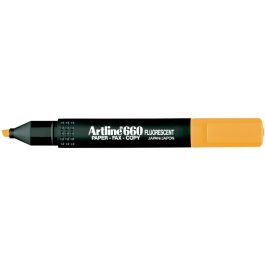 Rotulador Artline Fluorescente Ek-660 Naranja Punta Biselada 12 unidades