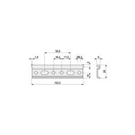 CAMAR Placa Sujeción Pared Sistema Pannello con Freno y Topes Antidescolgamiento 100x26 mm Hierro Zincado