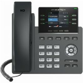 Grandstream GRP-2613 Teléfono IP de Escritorio Negro, 4 Líneas, Pantalla 2.4", Gigabit Ethernet, PoE