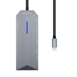 Aisens Dock Station USB-C 9 en 1 con HDMI, RJ45, 3 USB, PD 100W, Audio, SD, Micro SD - Gris
