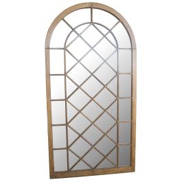 DKD Home Decor Espejo de Pared Cottage Marrón Oscuro con Diseño Ventana, 160x90x3.5 cm, Marco MDF y Cristal Precio: 148.50000033. SKU: S3029763