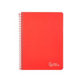 Liderpapel Witty Cuaderno Espiral DIN A4 Tapa Dura 80 Hojas 90g Rayado Horizontal con Margen Rojo Liderpapel Witty Cuaderno Espiral DIN A4 Tapa Dura 80 Hojas 90g Rayado Horizontal con Margen Rojo