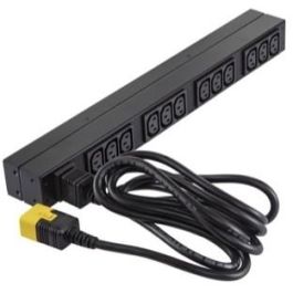APC AP9565 Rack PDU Basic 1U 230V, Monofásico, Horizontal/Vertical, 12 Salidas C13, C20 Entrada, 3680W