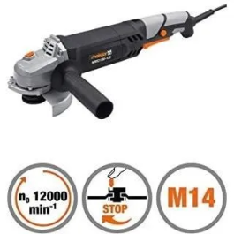 Meister Amoladora Angular 1100W, Disco Ø 125mm, Velocidad 12000 rpm, M14