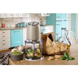 Ariete 438/03 Picadora Vintage Beige de 400W con 4 Cuchillas de Acero Inoxidable para Cocina de Estilo Retro