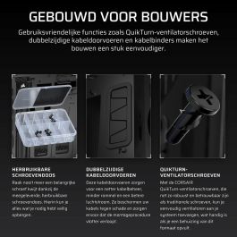 Corsair Caja 5000T LX RGB CC-9011298-WW Cristal Templado Mid-Tower Negro