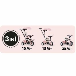 Smoby SMO7600741404 Triciclo de Paseo para Bebés Rosa Smoby SMO7600741404 Triciclo de Paseo para Bebés Rosa