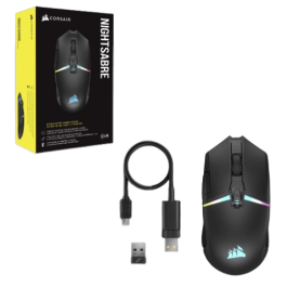 Corsair CH-931B011-EU Ratón Inalámbrico para Juegos RF Wireless + Bluetooth Óptico 26000 DPI Mano Derecha Negro