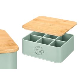 Kinvara Caja 6 Huecos con Tapa de Bambú para Té Verde Menta, Metálica, Verde, 18.5x7.8x16 cm (Set de 12) Kinvara Caja 6 Huecos con Tapa de Bambú para Té Verde Menta, Metálica, Verde, 18.5x7.8x16 cm (Set de 12) Precio: 97.52358. SKU: B176XHLHAW