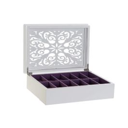 DKD Home Decor Relojero Romantico Blanco Lila 20 x 9.5 x 29 cm