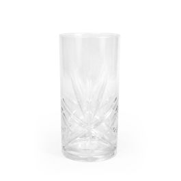 La Mediterranea Vaso de Whisky Alto Modelo Palm, 620 ml de Capacidad, Fabricado en Plástico PS, 15,9 cm Alto x 7,8 cm Diámetro (24 Unidades)