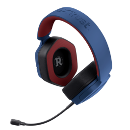 Trust GXT492SM Carus Auriculares gaming multiplataforma con diseño Superman, circumaurales, micrófono extraíble