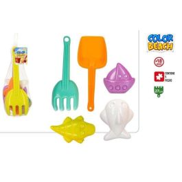 Set de pala, rastrillo y 3 moldes 27cm - modelos surtidos Set de pala, rastrillo y 3 moldes 27cm - modelos surtidos