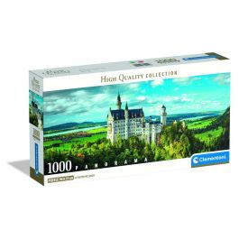 CLEMENTONI Puzzle Panorama The Neuschwanstein Castle, Alta Calidad, 1000 piezas, 98x33cm