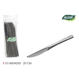 Set de 10 cuchillos grandes plata 20 cm Algon (24 Unidades) Precio: 16.68999948. SKU: B1J9K6EZC6