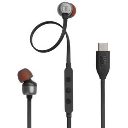 JBL JBLT310CBLK Auriculares In-Ear Tune 310C con Micrófono, USB-C, Sonido Pure Bass, Hi-Res Audio, Negros