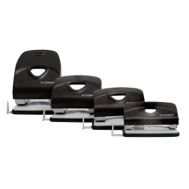 Q-connect Taladrador kf14221, 2 Taladros, Negro, Capacidad 40 Hojas, Apertura 3.5 mm
