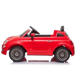 Coche fiat 500 rojo con control remoto y mp3 bateria 6v 4,5 ah -motor 30 W