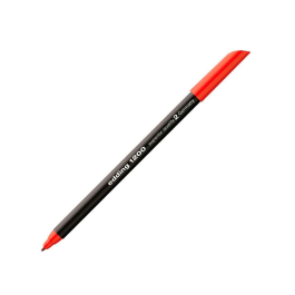 Edding Rotulador 1200 Punta Fibra Rojo, Punta Redonda 0.5 mm, Blister 2 Unidades